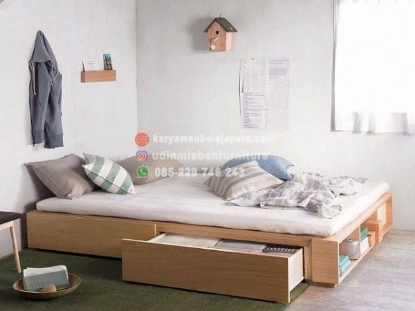 tempat tidur hpl minimalis